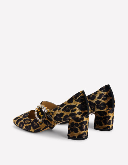 Heeled Buckle Mary Janes-Leopard-7