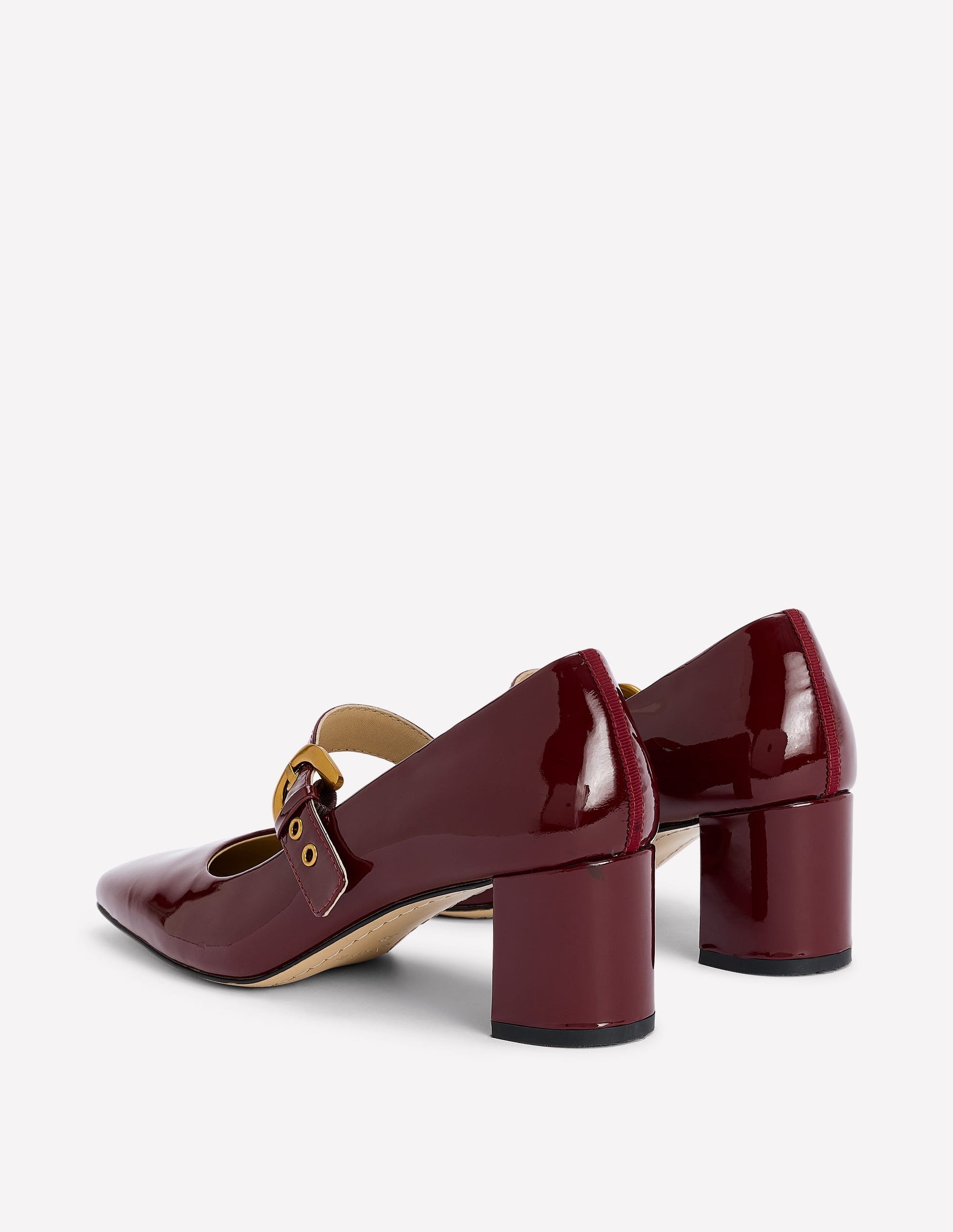 Heeled Buckle Mary Janes-Oxblood-4