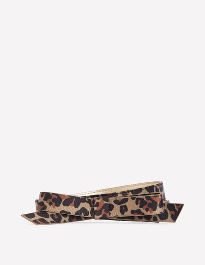 Skinny Bow Belt-Leopard-1