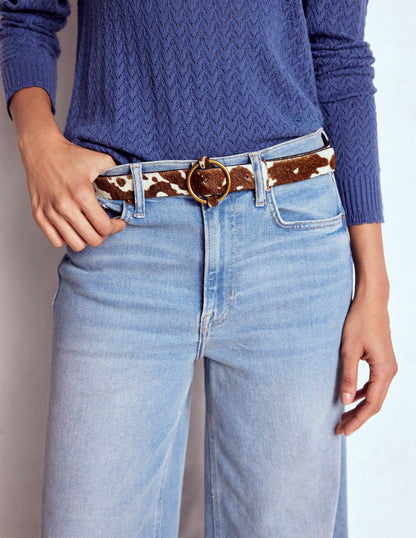 Heritage Classic Belt-Brown/Ivory-2