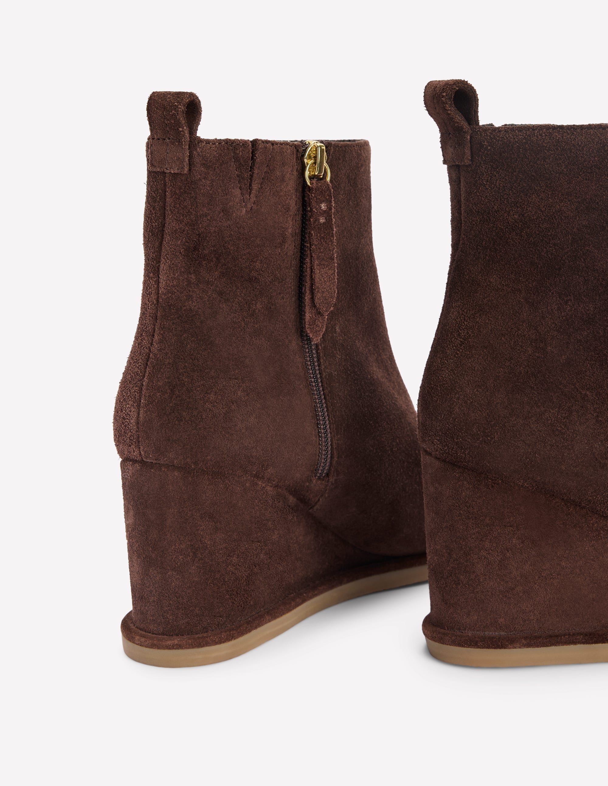 Smart Wedge Boots-Bitter Chocolate - Image 4