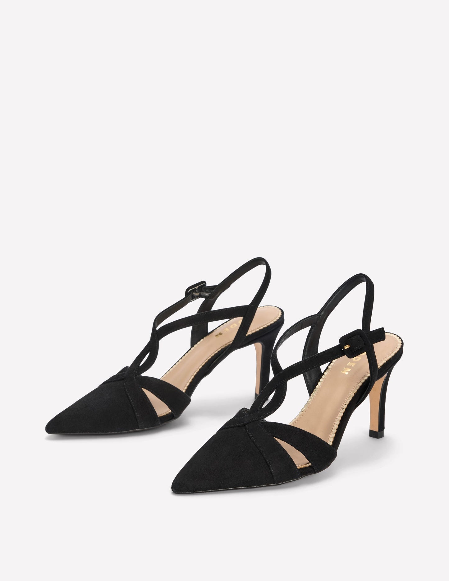 Point Interlocked Heels-Black