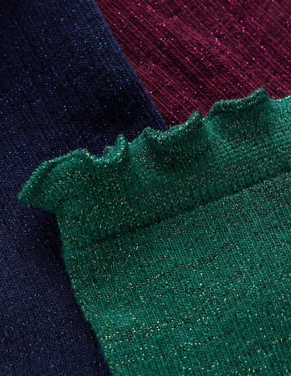 3-Pack Sparkle Socks-Multi-3