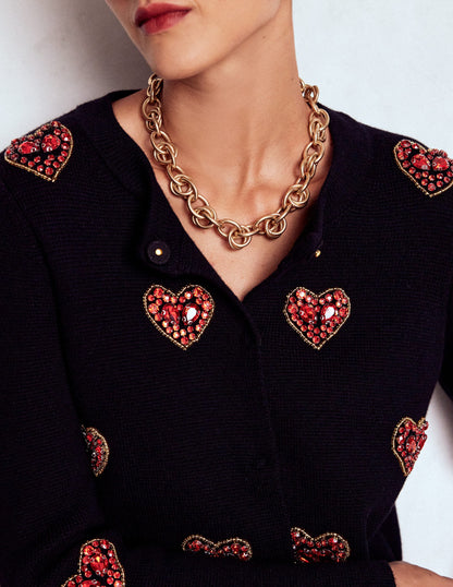 Double Twist Chain Necklace-Gold Colour-2