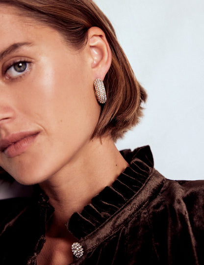 Pave Sparkle Hoops-Silver-2