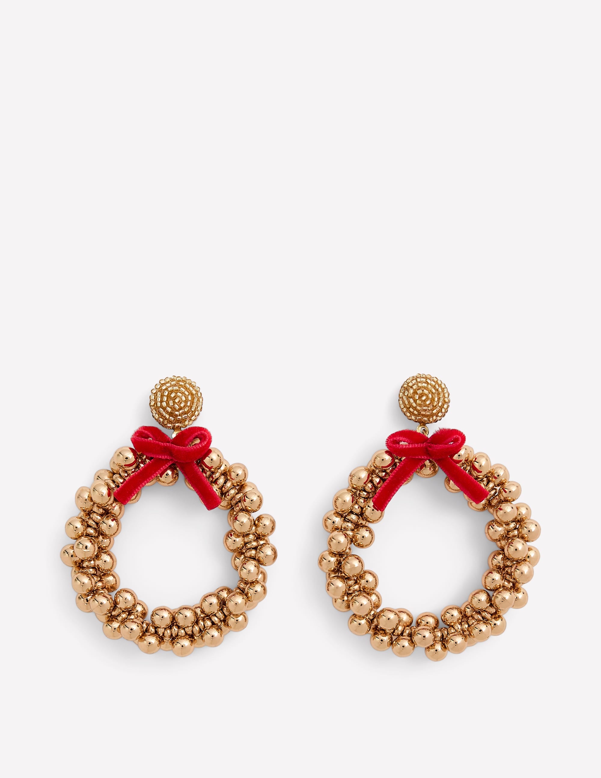 Christmas Novelty Earrings-Wreath - Image 1