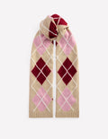 Argyle Scarf-Burgundy