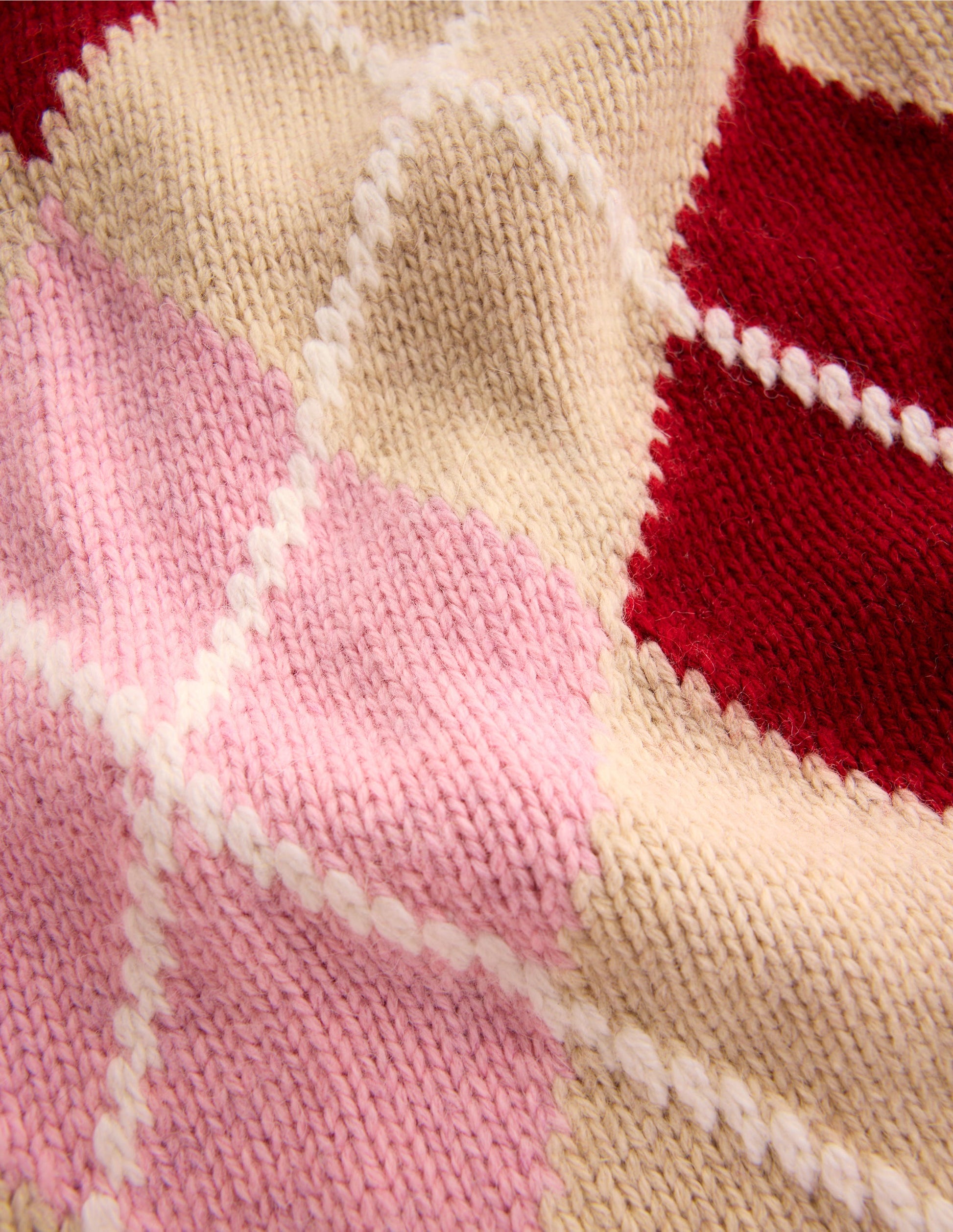 Argyle Scarf-Burgundy-5