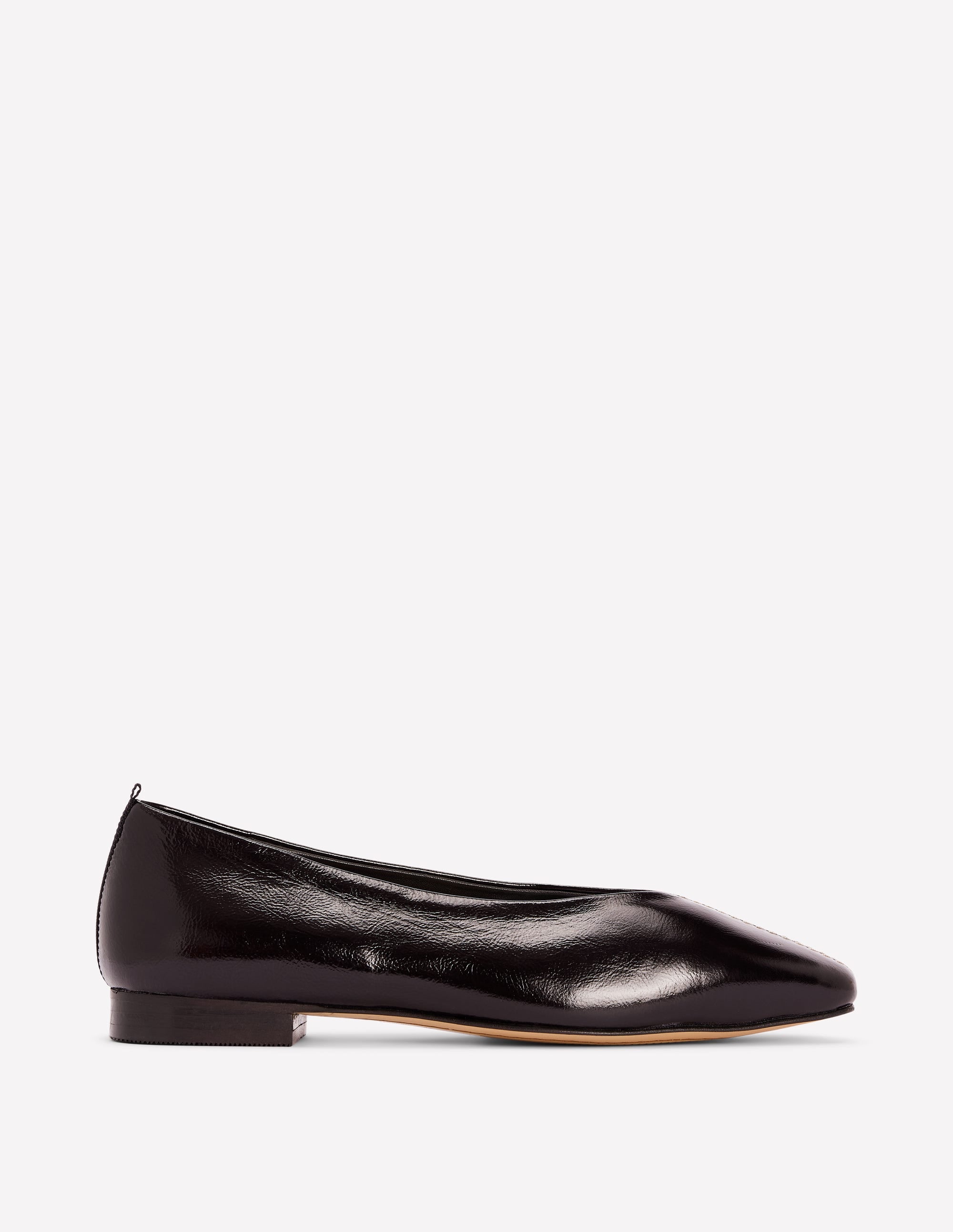 High Cut Stitch Detail Flats-Deep Oxblood - Image 1