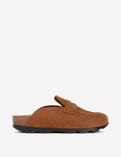 Suede Mule Clog-Raw Umber-1