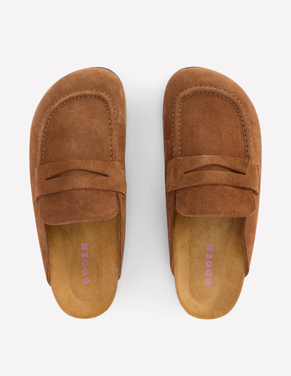 Suede Mule Clog-Raw Umber-5