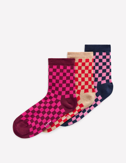 Checkerboard Socks-Multi-1