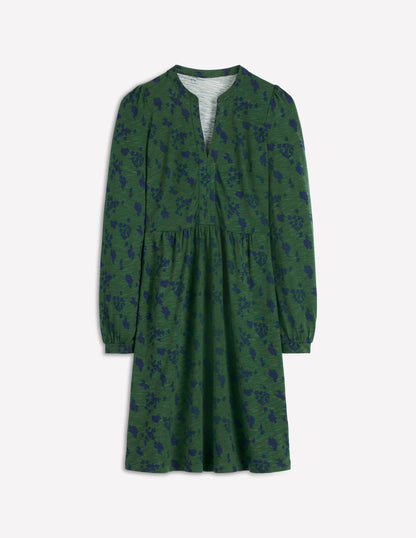 Naomi Relaxed Jersey Dress-Dark Green, Dainty Meadow-5