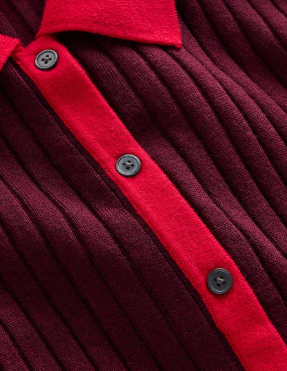 Rachel Knitted Shirt Dress-Deep Wisteria-7