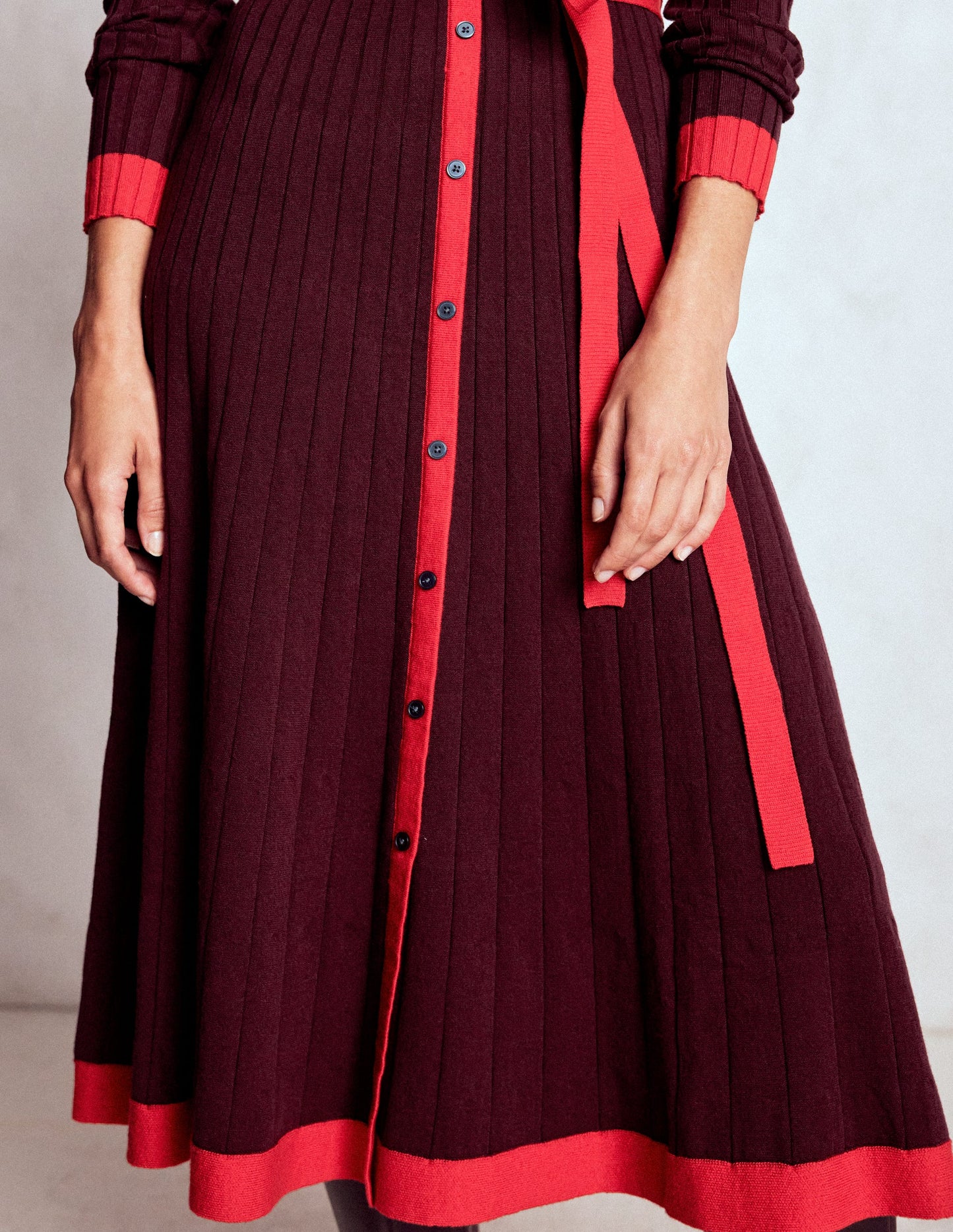 Rachel Knitted Shirt Dress-Deep Wisteria