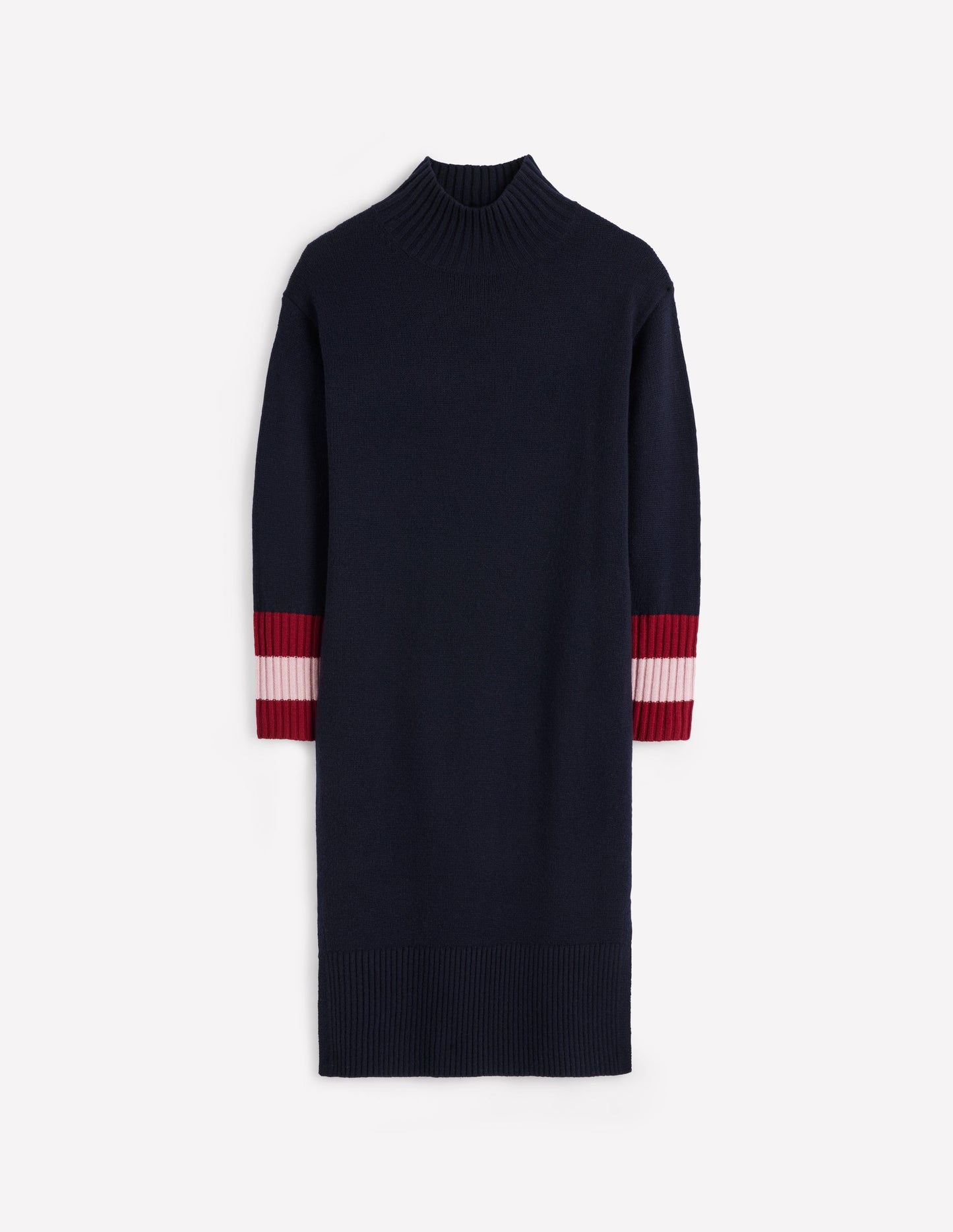 Merino Knitted Dress-Navy