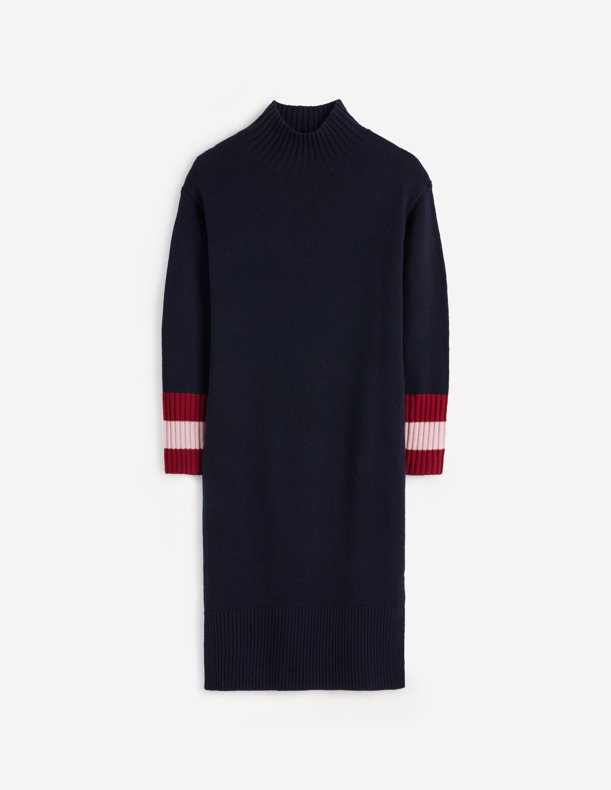 Merino Knitted Dress-Navy - Image 6