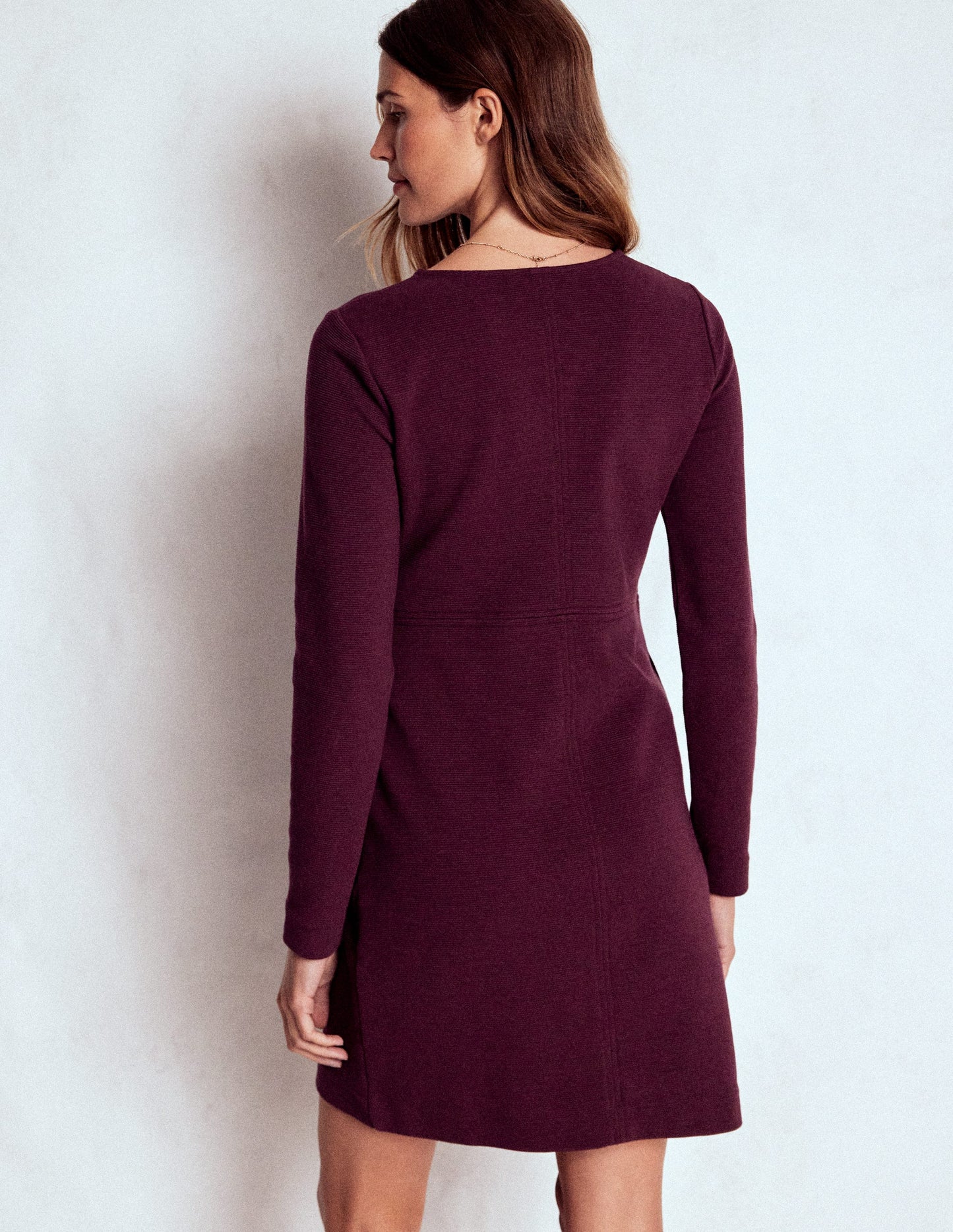 Cornelia Ottoman Dress-Dark Cherry