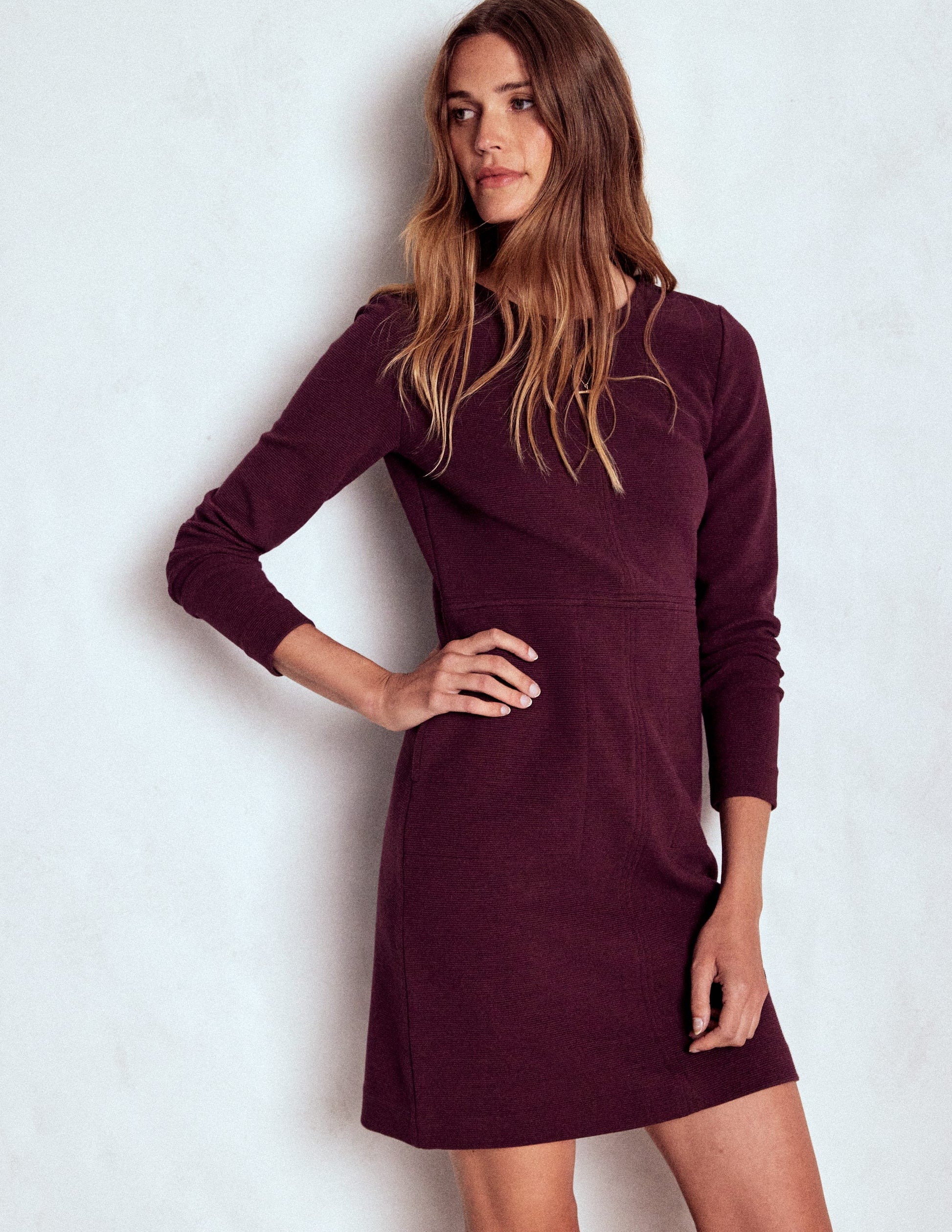 Cornelia Ottoman Dress-Dark Cherry-5