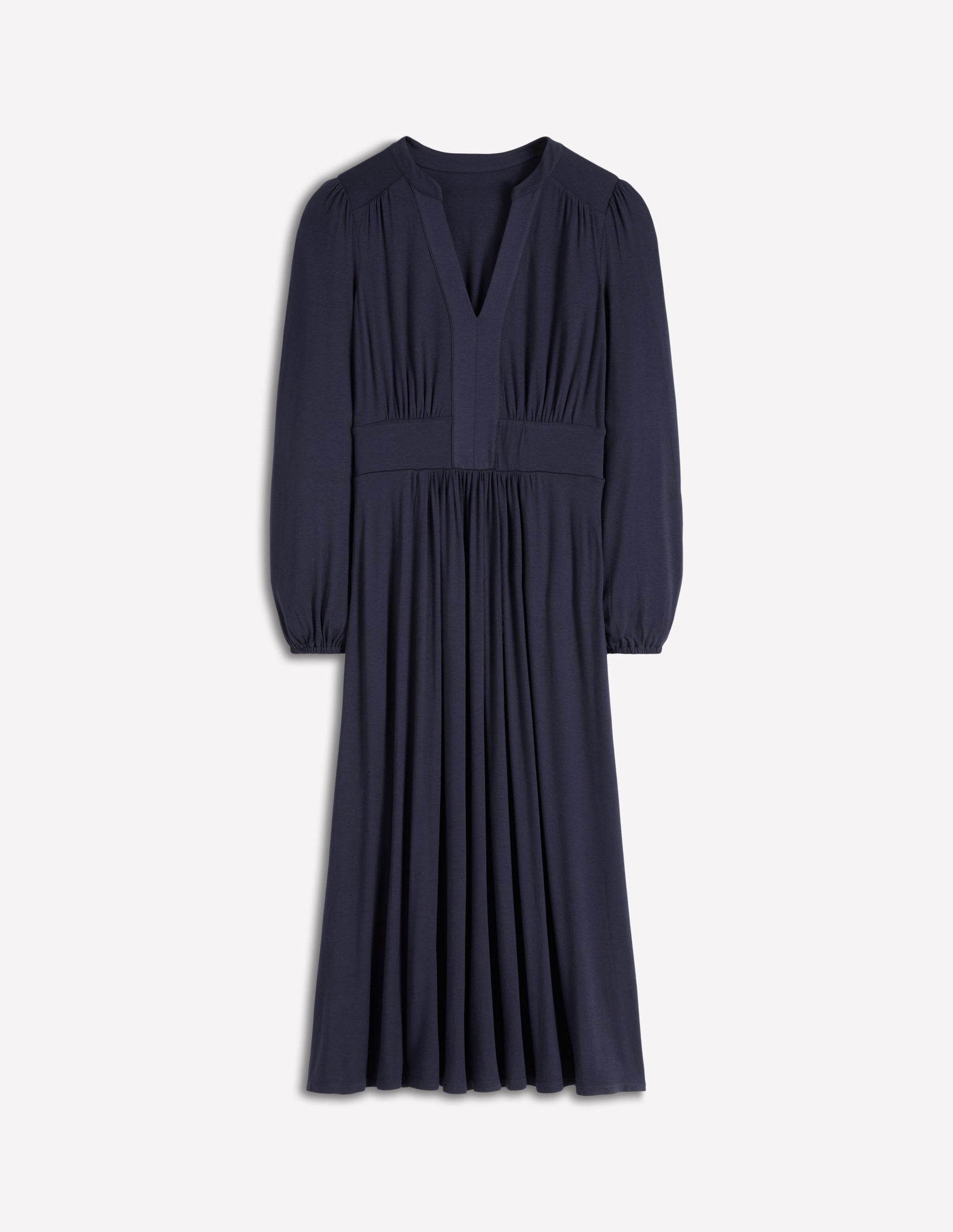Lily Long Sleeve Midi Dress-Navy-5