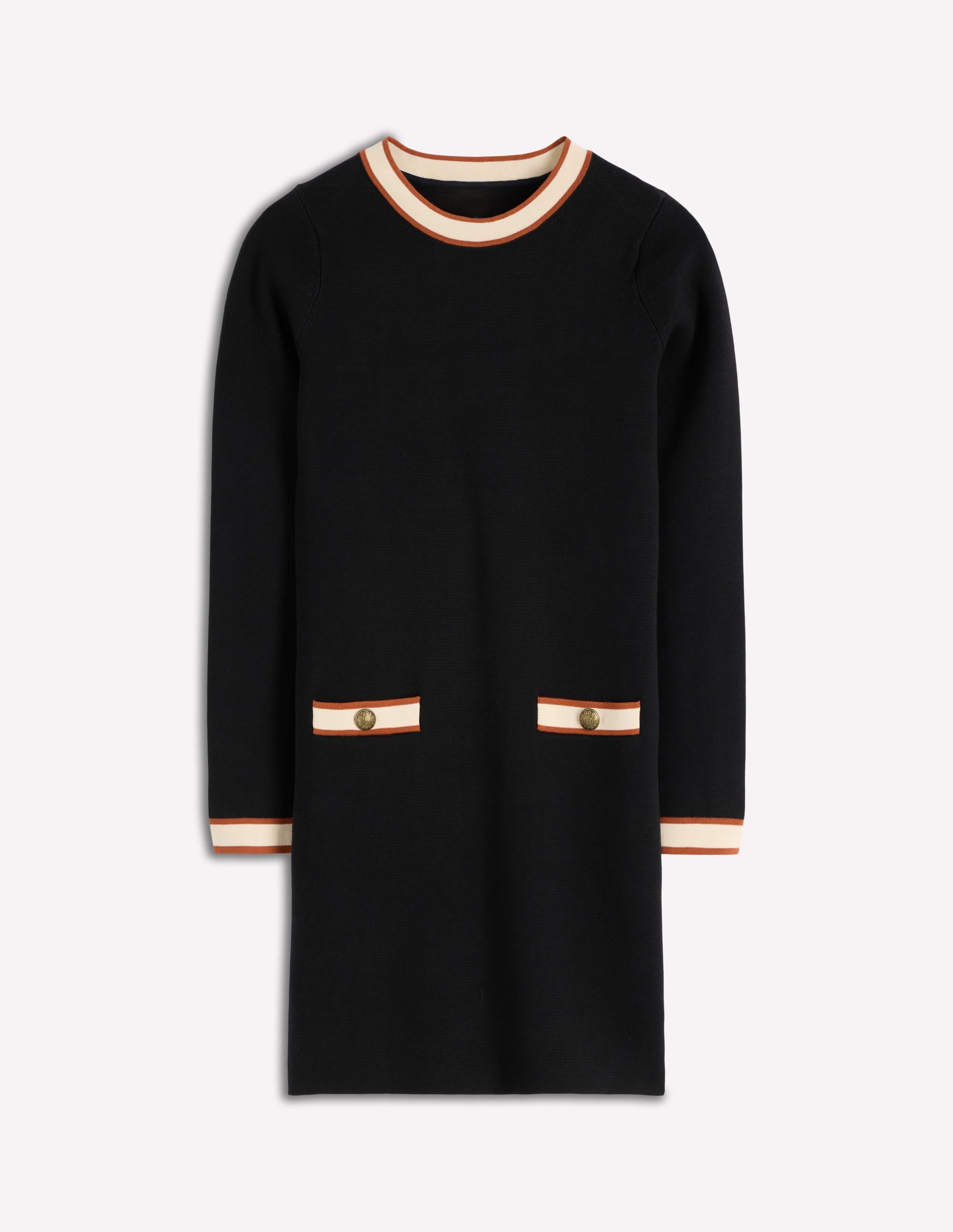 Holly Knitted Shift Dress-Black - Image 5