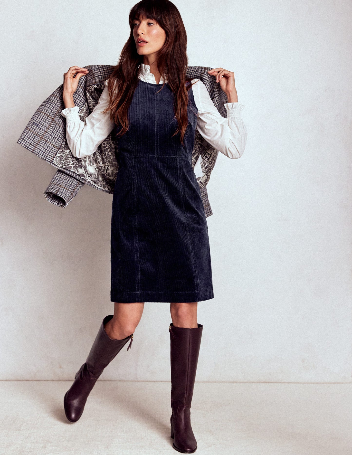 Annie Cord Shift Dress-Navy