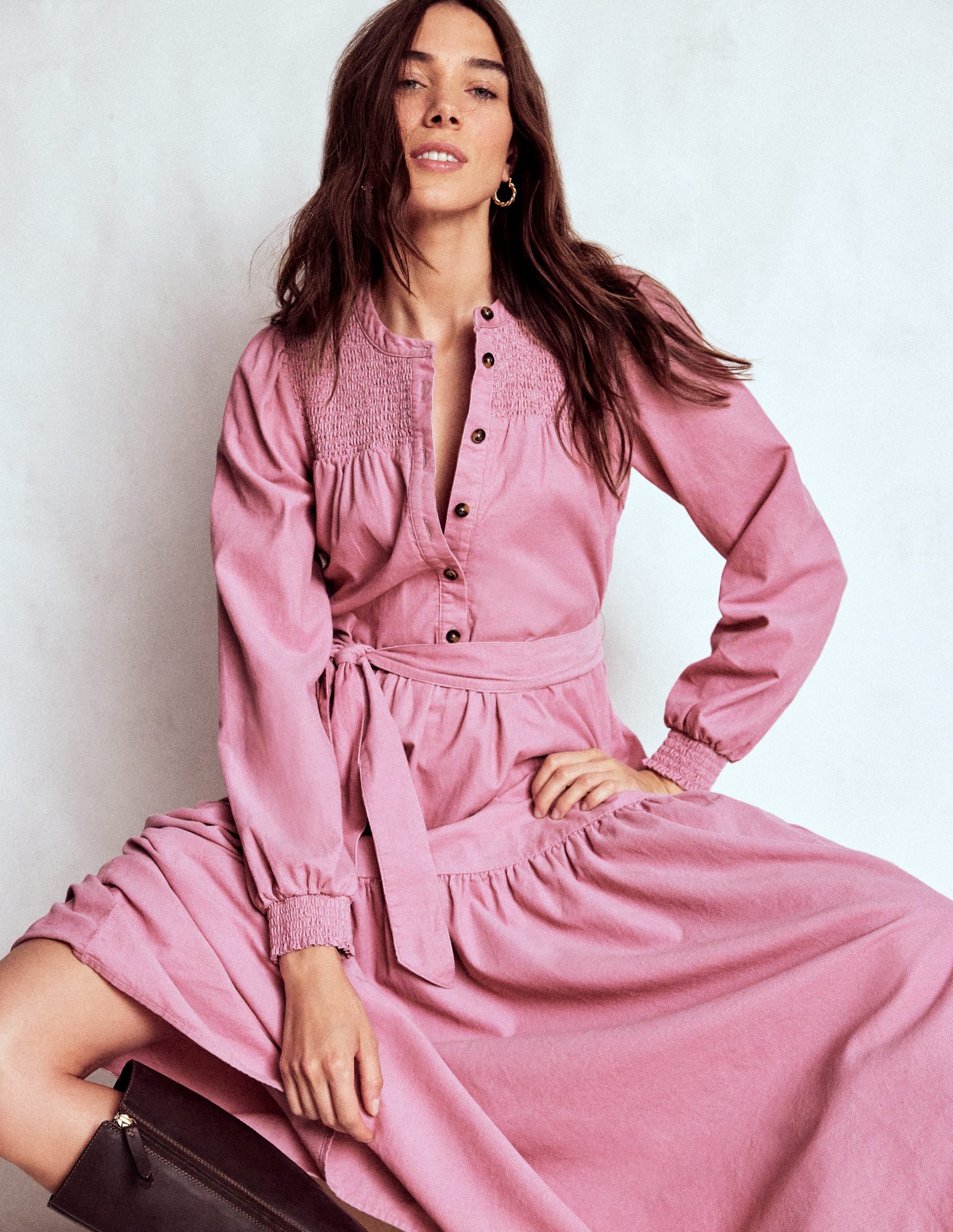 Cecily Cord Midi Dress-Pink Haze - Image 5