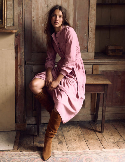 Cecily Cord Midi Dress-Pink Haze-6