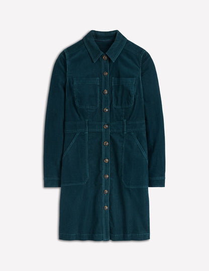 Amanda Cord Short Dress-Midnight Teal-5