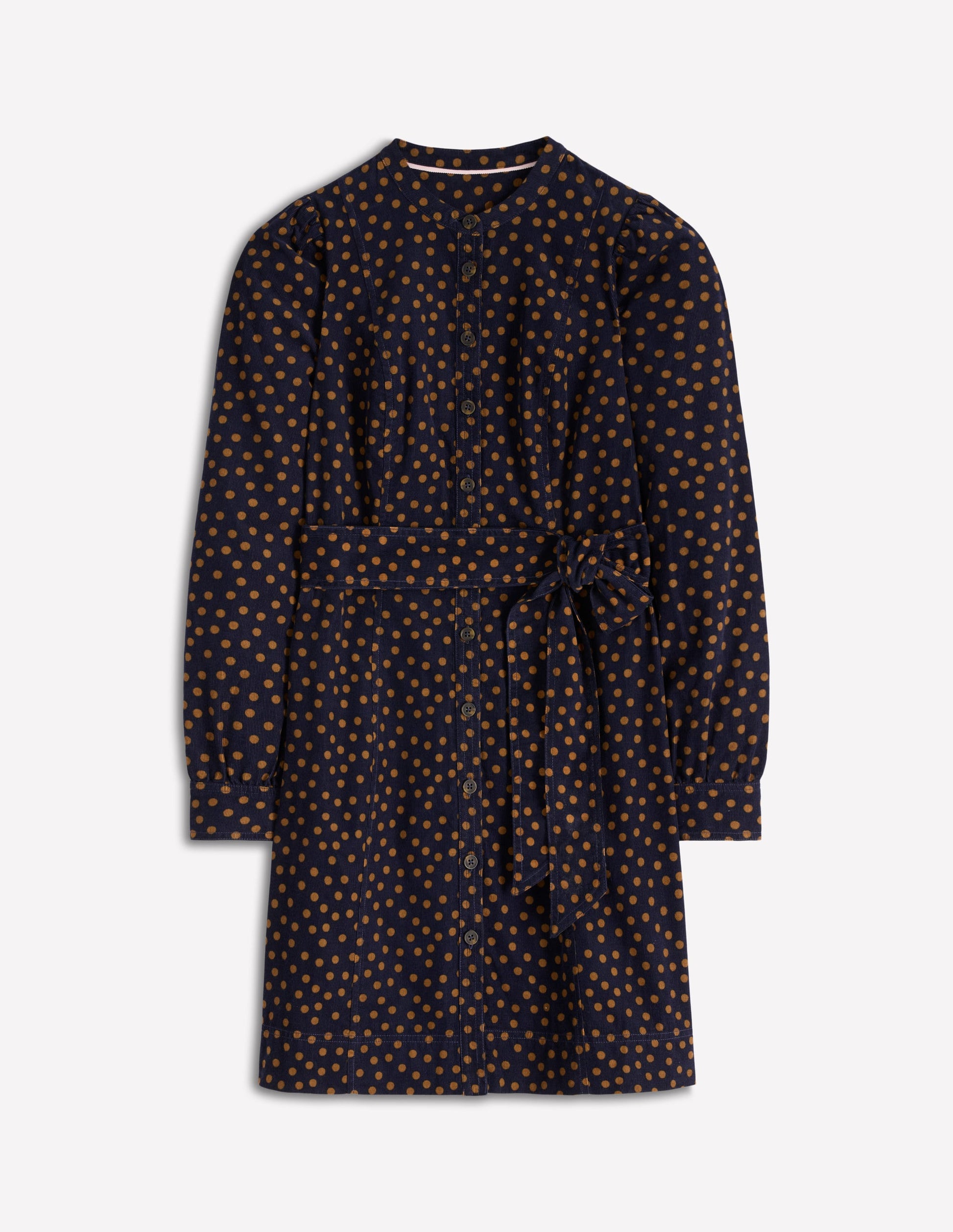 Bre Cord Short Dress-French Navy, Painted Dot-5