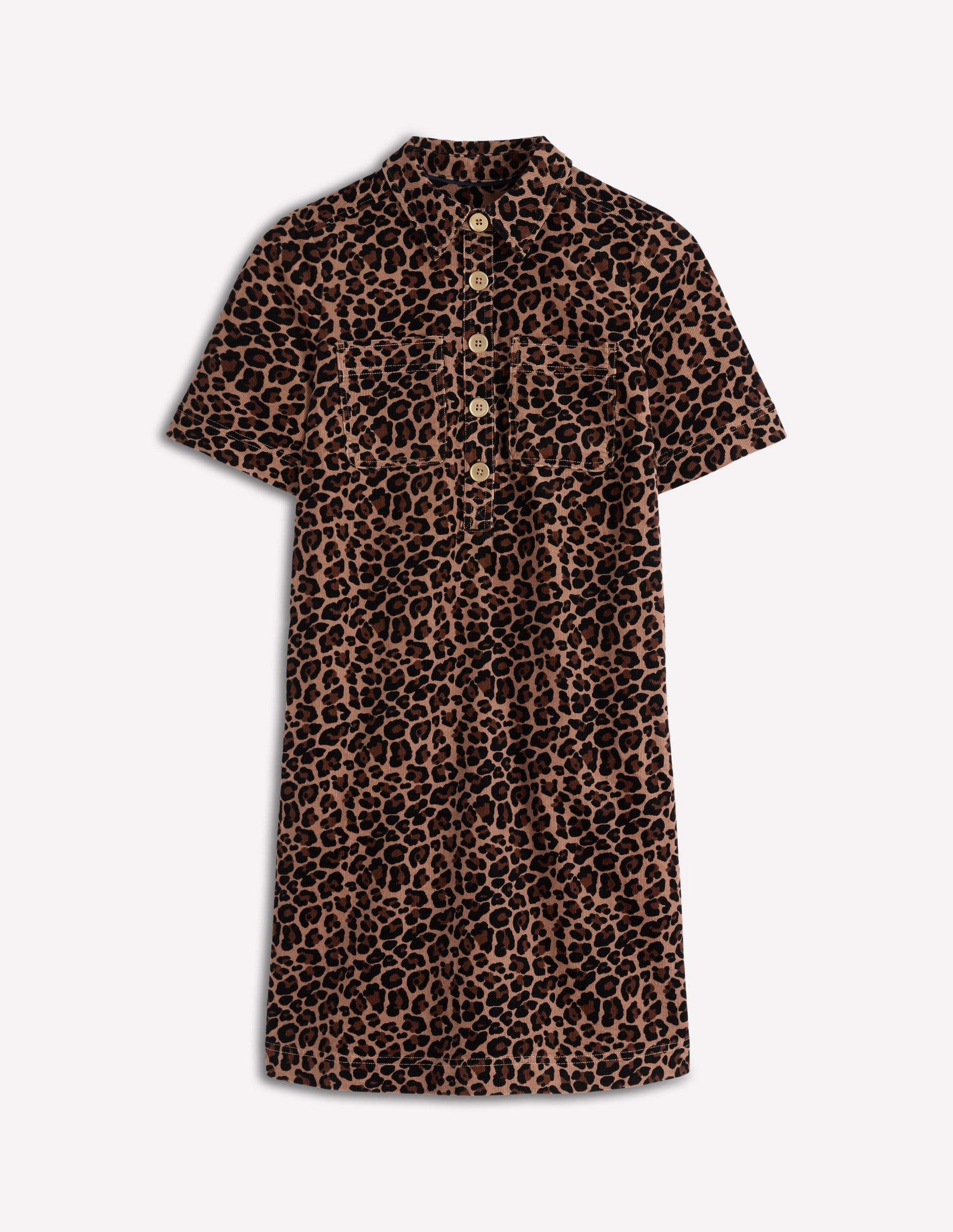 Zia Cord Pocket Shirt Dress-Multi, Cheetah Pop-7