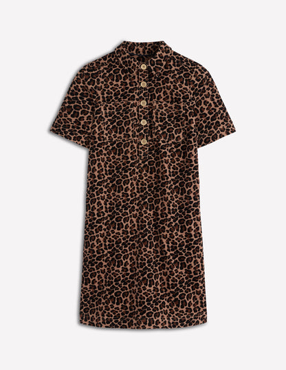 Zia Cord Pocket Shirt Dress-Multi, Cheetah Pop-7