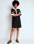 Georgina Ponte Dress-Black & White