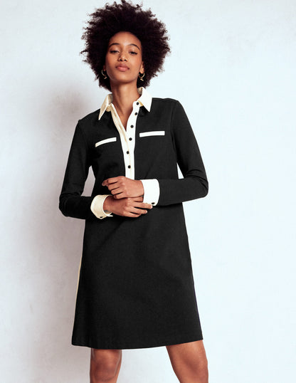 Georgina Ponte Dress-Black & White-4