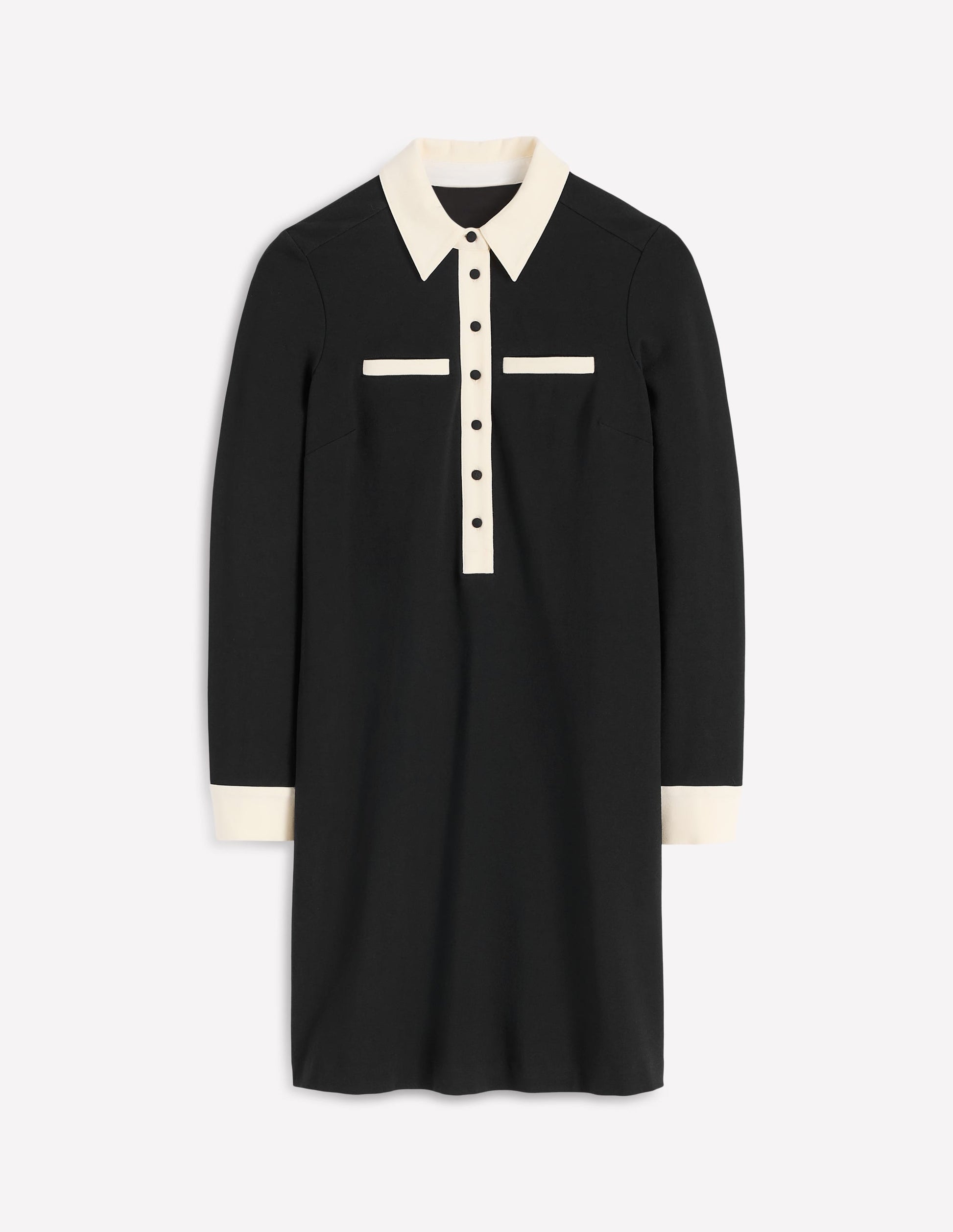 Georgina Ponte Dress-Black & White-6