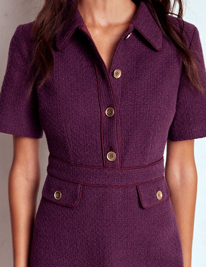 Eda Cotton Shift Dress-Plum Jam-2