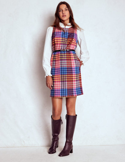 Annie Check Shift Dress-Rainbow Multigingham-4
