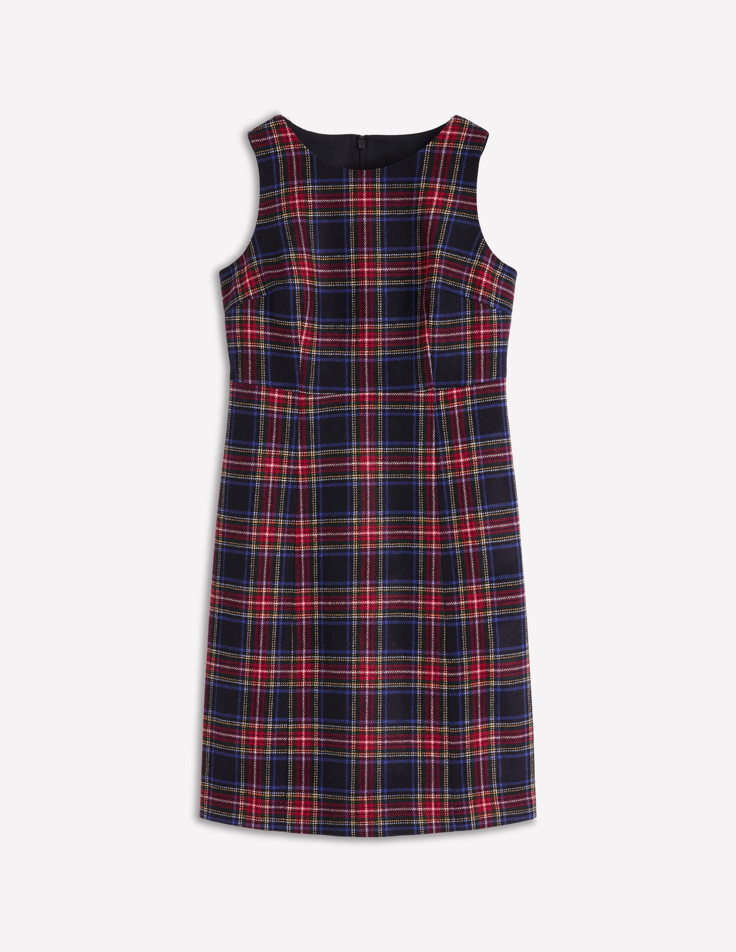Annie Check Shift Dress-Navy, Green and Red Check