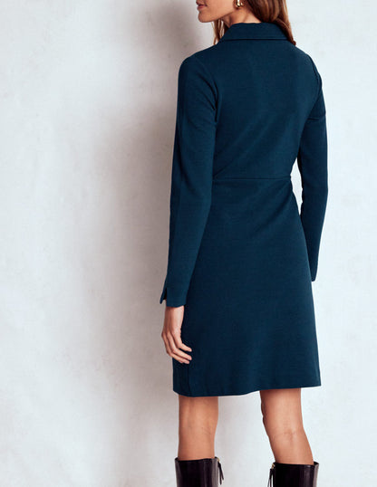 Cam Zip-up Ottoman Dress-Midnight Ocean-3