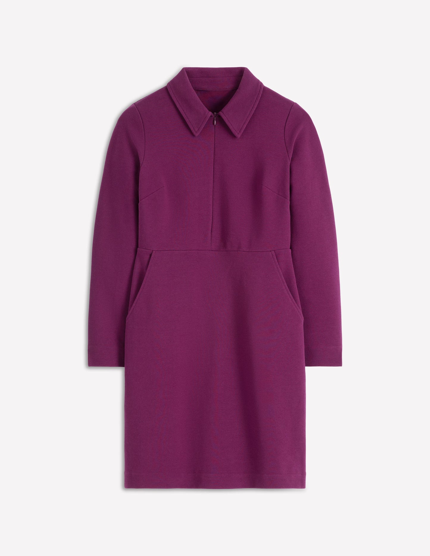Cam Zip-up Ottoman Dress-Plum Jam