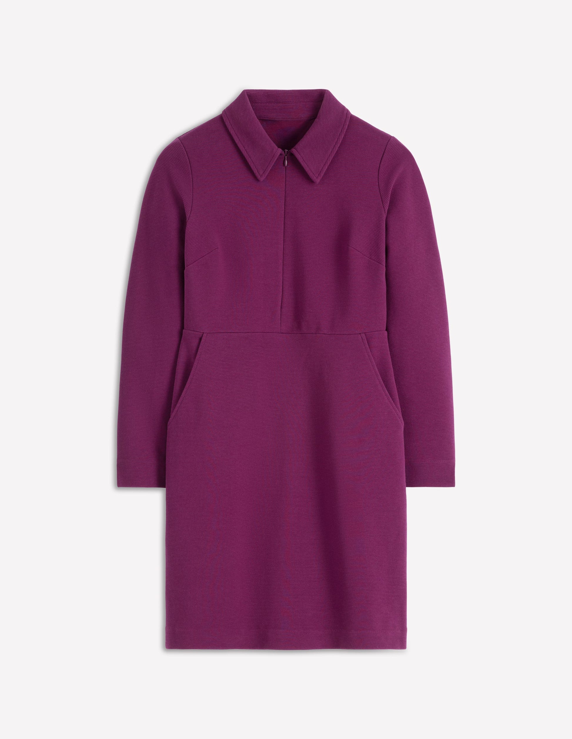 Cam Zip-up Ottoman Dress-Plum Jam-5