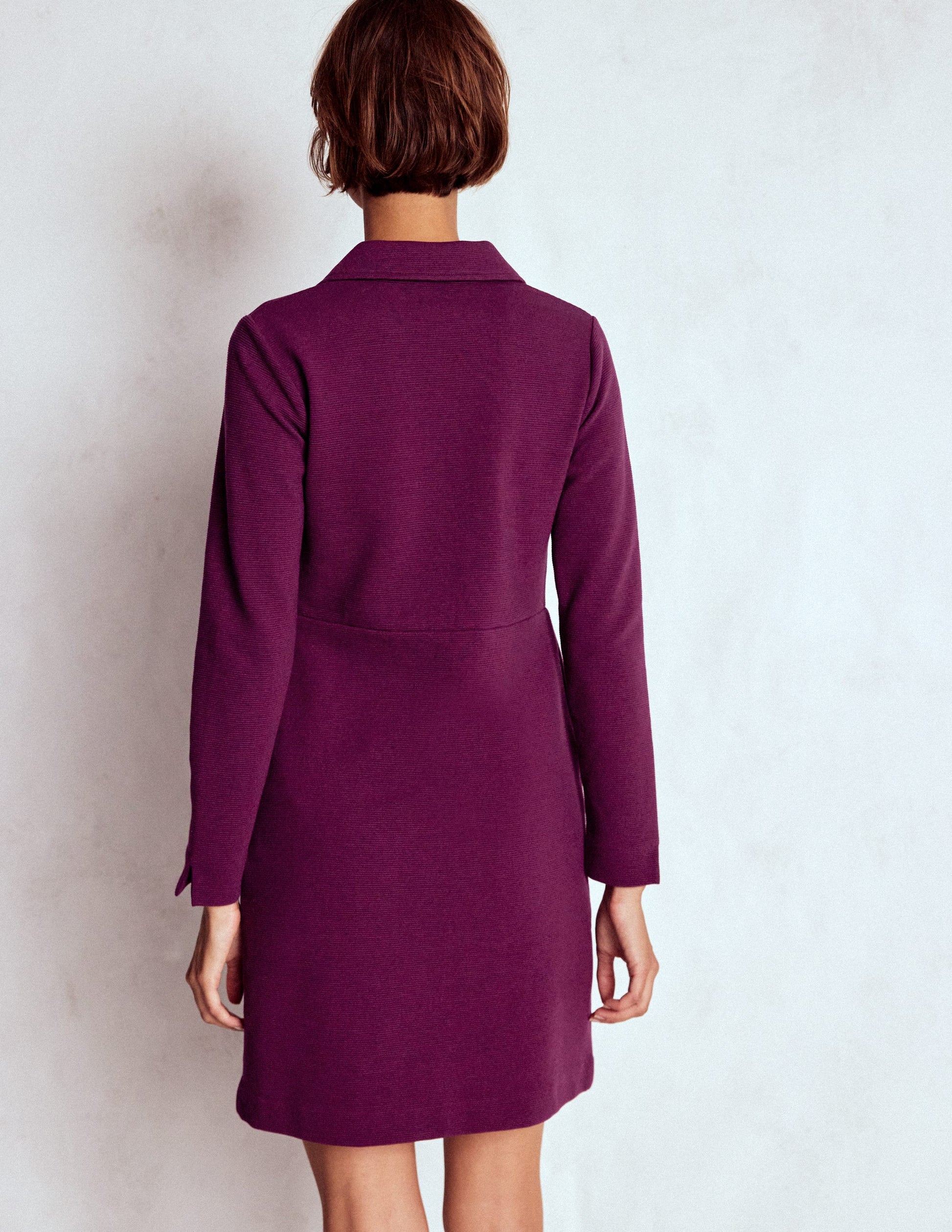 Cam Zip-up Ottoman Dress-Plum Jam-3