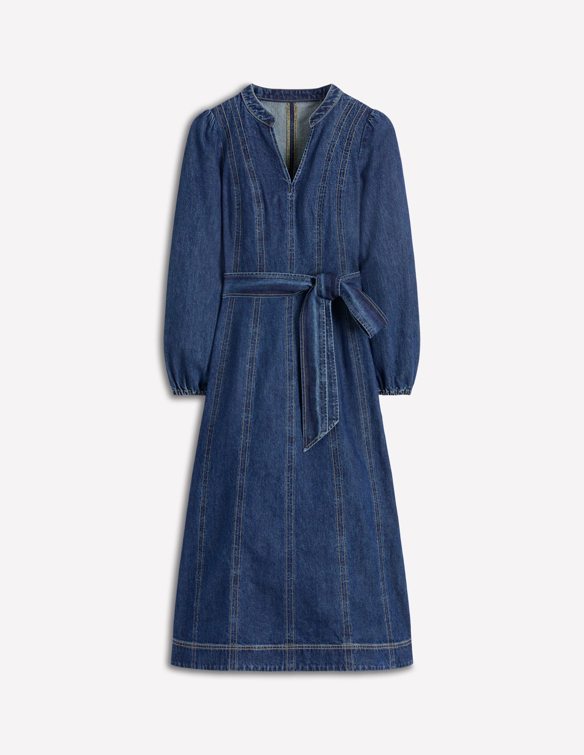 Ros Panelled Denim Midi Dress-Indigo Denim-6