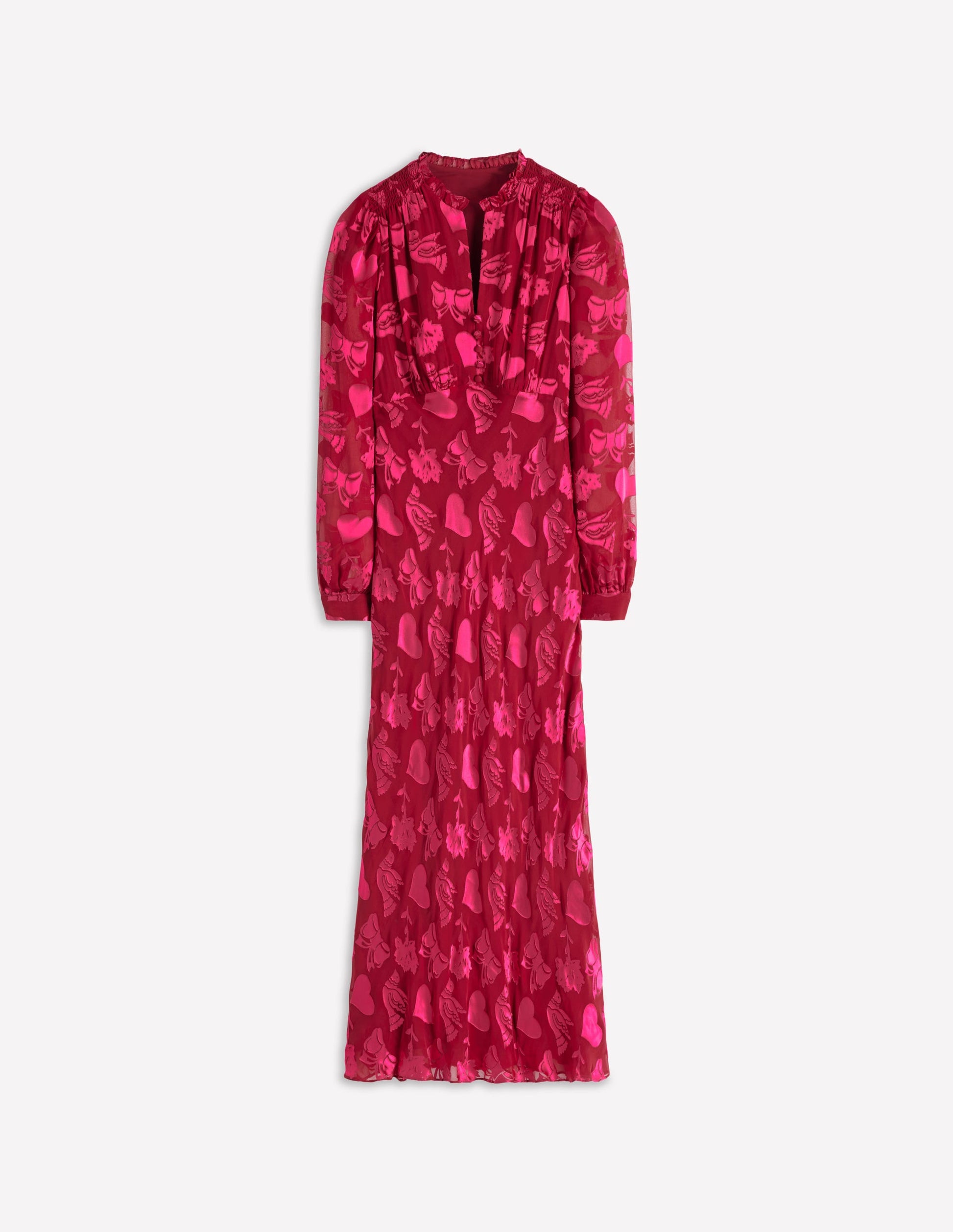 Cassie Devore Midi Tea Dress-Pink Peony, Dainty Medley-7