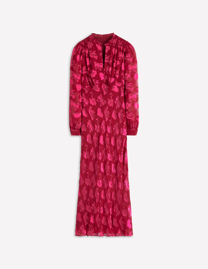 Cassie Devore Midi Tea Dress-Pink Peony, Dainty Medley-7