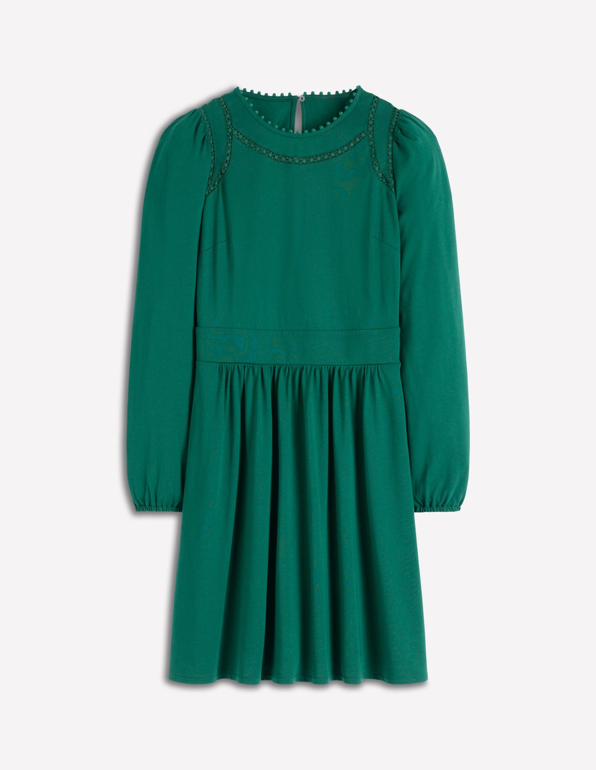 Mila Short Jersey Dress-Emerald Night-5