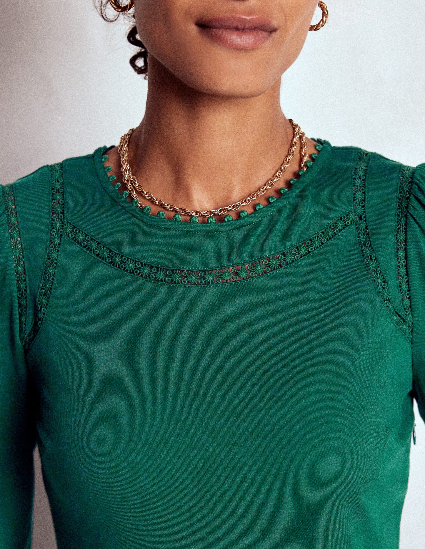 Mila Short Jersey Dress-Emerald Night