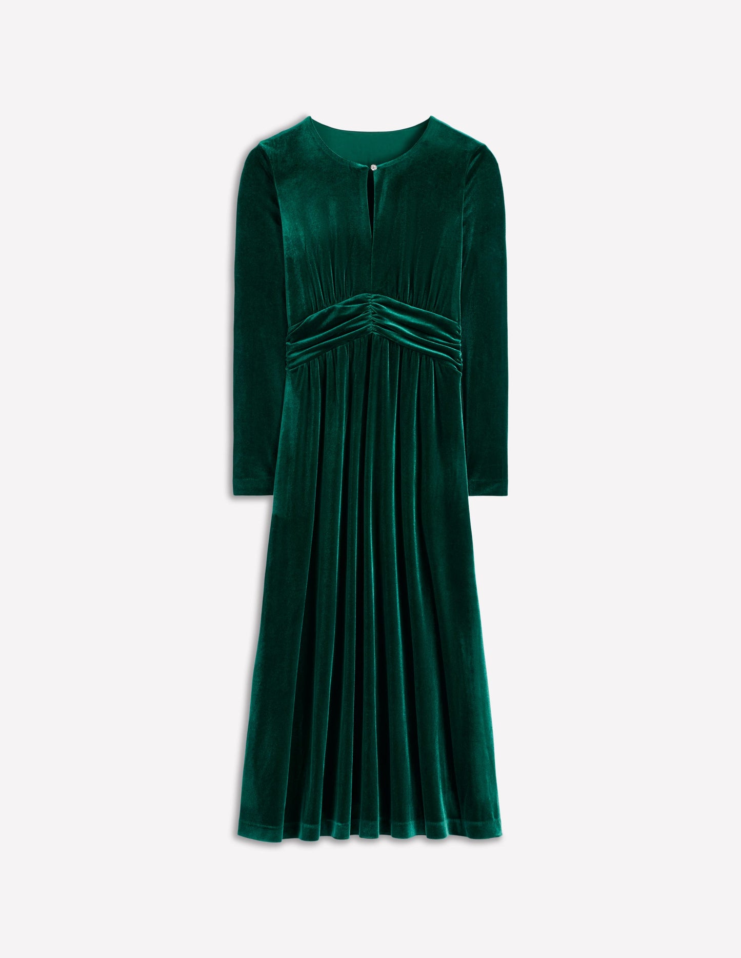Tilda Velvet Midi Dress-Botanical Garden