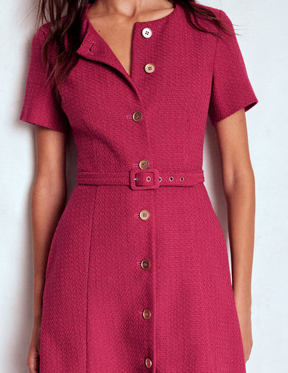 Charlotte Cotton Midi Dress-Bright Cherry-2