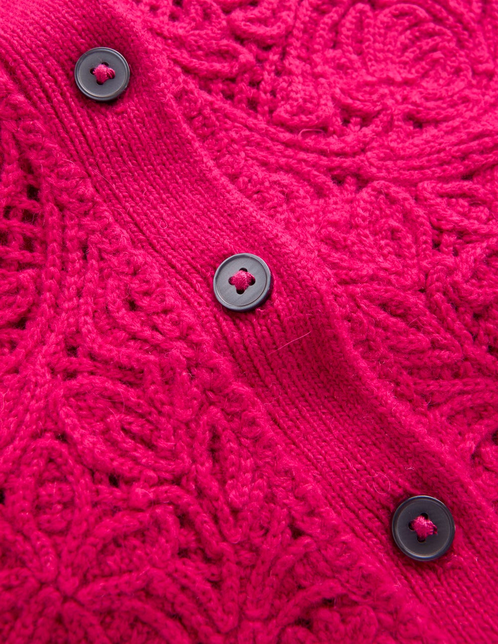 Lace Insert Knitted Midi Dress-Vibrant Pink-7